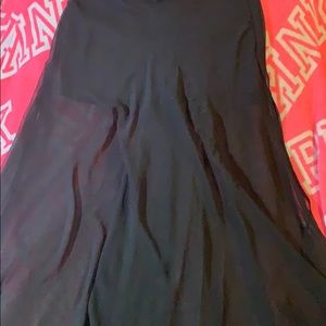 Sheer black maxi skirt